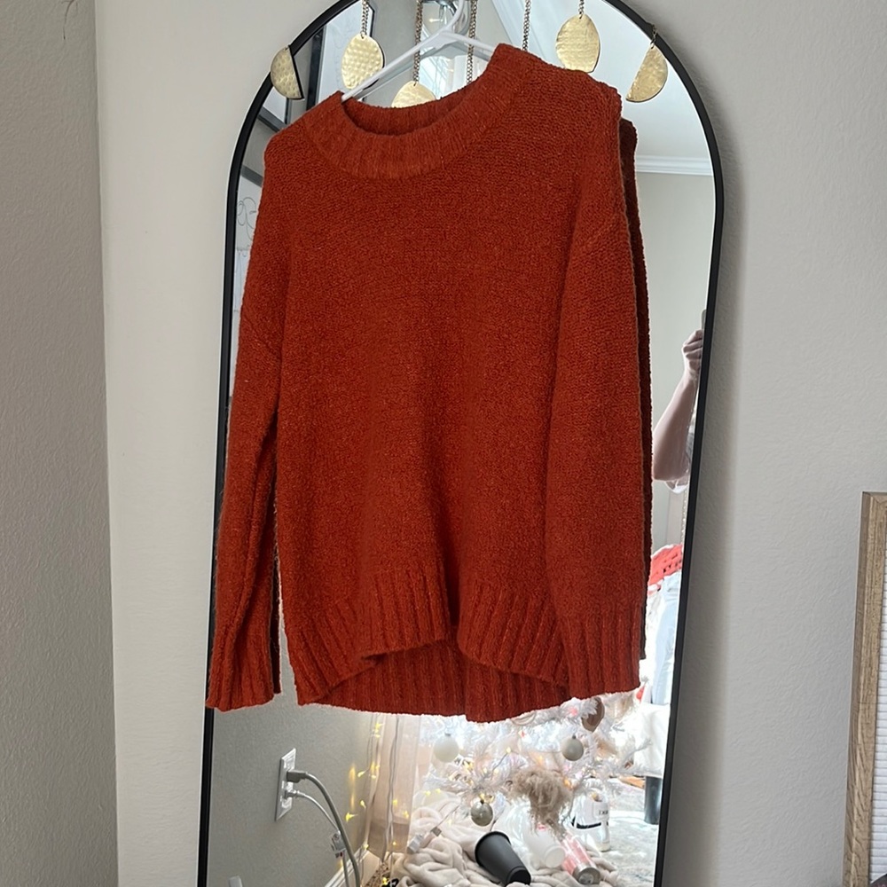 old navy burnt orange sweater